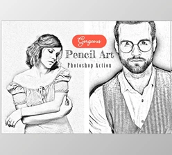 Download Creativemarket - Gorgeous Pencil Art Photoshop Action