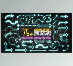 Download 75 Glowing Doodle Arrow Pack After Effects (Videohive 43939027) - AE Project