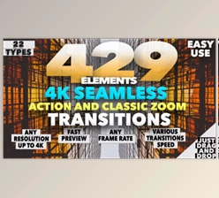 Download Motion Array 4k Seamless Zoom Transitions Pack