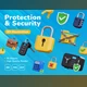 Download UI8 – Protection & Security 3D Icon Set