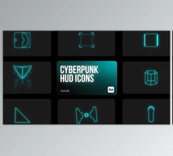 Download Cyberpunk HUD Icons 04 for After Effects (Videohive 44063385) - AE Project