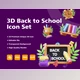 Download UI8 – 3D Back to School Item icon set