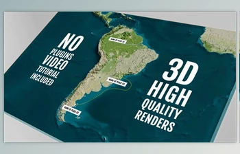 Download <span class='badge badge-warning'>3D</span> Physical Map – South America (Videohive 44036524) - AE Project