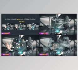 Download Businessman with Hologram Phone (Videohive 21612818) - AE Project