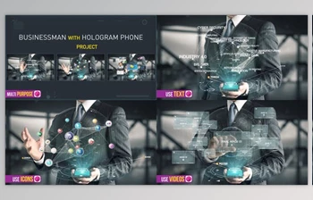 Download Businessman with Hologram <span class='badge badge-warning'>Phone</span> (<span class='badge badge-warning'>Videohive</span> 21612818) - AE <span class='badge badge-warning'>Project</span>