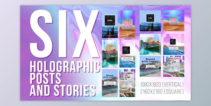 Download Holographic Posts and Stories (Videohive 44065209) - AE Project