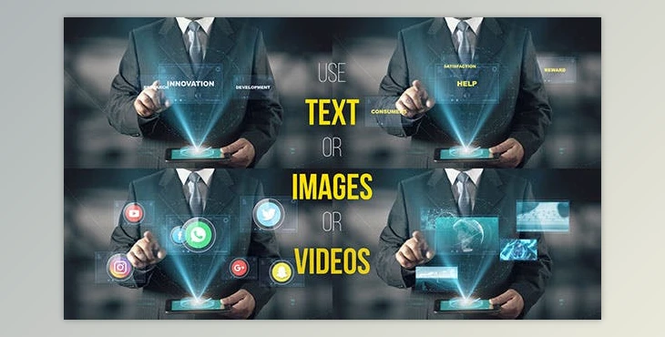 Download Hologram Businessman Screens (Videohive 19494120) - AE Project