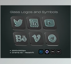 Download UI8 – Glass Logos and Symbols