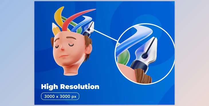Download UI8 – 20 3D Design Thinking Icon Set