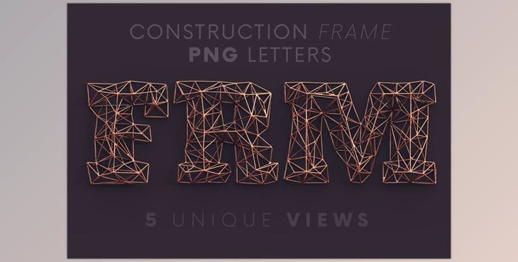 Download Construction Frame – 3D Lettering CreativeMarket - 6452232