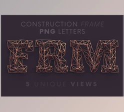 Download Construction Frame – 3D Lettering CreativeMarket - 6452232