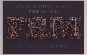 Download <span class='badge badge-warning'>Construction</span> Frame – 3D Lettering CreativeMarket - 6452232