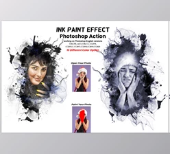 Download Ink Paint Effect Photoshop Action Creativemarket - 13423281