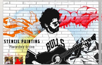 Download <span class='badge badge-warning'>Creativemarket</span> - Stencil Painting Photoshop Action
