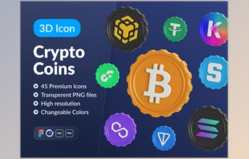 Download <span class='badge badge-warning'>UI8</span> – Crypto Coins: <span class='badge badge-warning'>3D</span> Icon Set