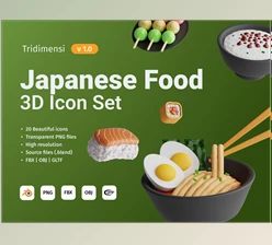 Download UI8 – 3D Japanese Food V1
