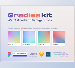 Download UI8 – Gradiea Kit – Web3 Gradient Backgrounds
