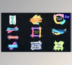 Download Colorful Brush Strokes Titles for After Effects (Videohive 44086126) - AE Project