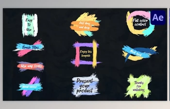 Download Colorful Brush Strokes Titles for After Effects (Videohive <span class='badge badge-warning'>44086126</span>) - AE Project