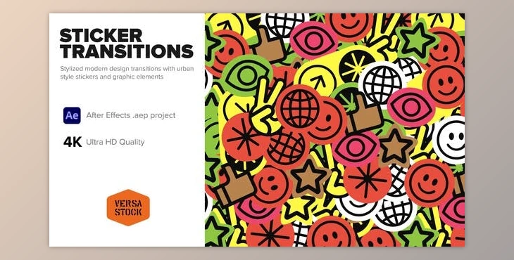 Download Sticker Transitions (Videohive 43856245) - AE Project