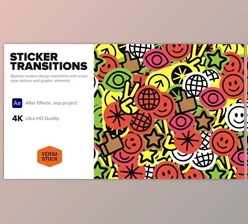 Download Sticker Transitions (Videohive 43856245) - AE Project