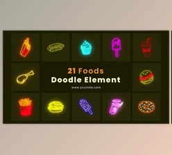 Download Tasty Foods Doodle Element Pack (Videohive 43803515) - AE Project