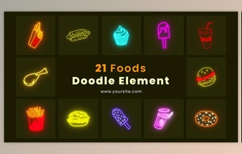 Download Tasty Foods Doodle Element <span class='badge badge-warning'>Pack</span> (<span class='badge badge-warning'>Videohive</span> 43803515) - AE Project