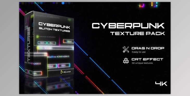 Download Cyberpunk Glitch Texture Pack AEJuice