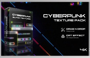 Download Cyberpunk Glitch Texture Pack <span class='badge badge-warning'>AEJuice</span>
