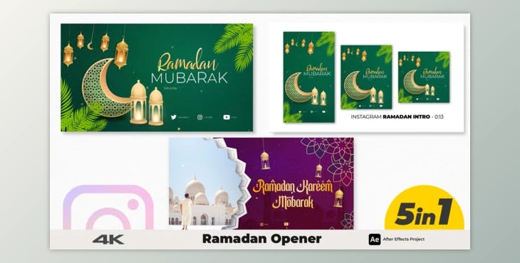 Download Ramadan Opener 5 in 1 (Videohive 43988778) - AE Project
