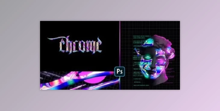 Download Gradient Chrome Effect Experiments in Photoshop