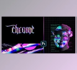 Download Gradient Chrome Effect Experiments in Photoshop