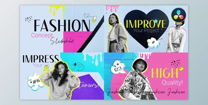 Download Fashion Concept Slideshow for DaVinci Resolve (Videohive 43384842)