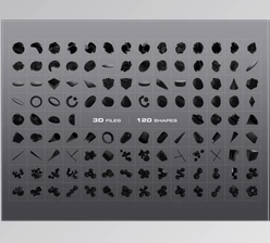 Download UI8 – 3D Black Shapes Collection