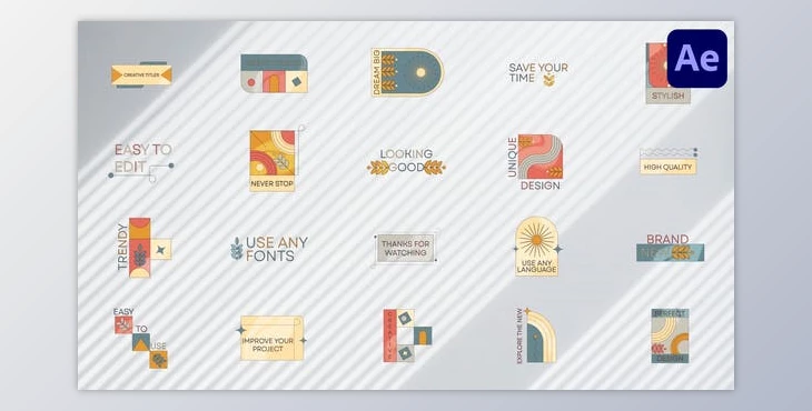 Download Colorful Shapes Titles for After Effects (Videohive 44287370) - AE Project