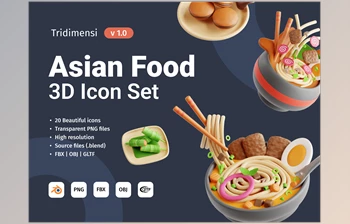 Download <span class='badge badge-warning'>UI8</span> – <span class='badge badge-warning'>3D</span> Asian Food