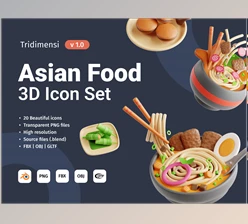 Download UI8 – 3D Asian Food