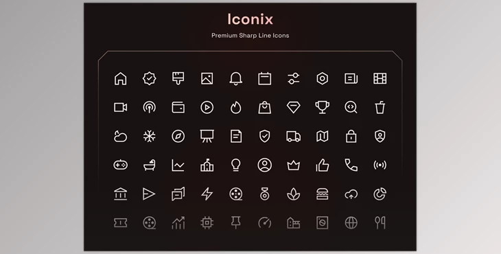 Download UI8 – Iconix Sharp Line Icons