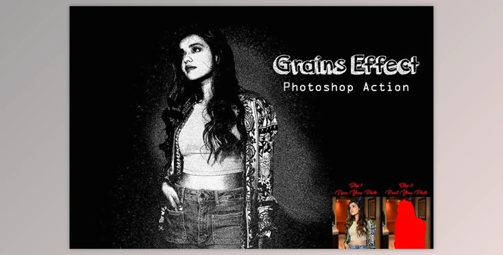 Download Grains Effect Photoshop Action Creativemarket - 13446483