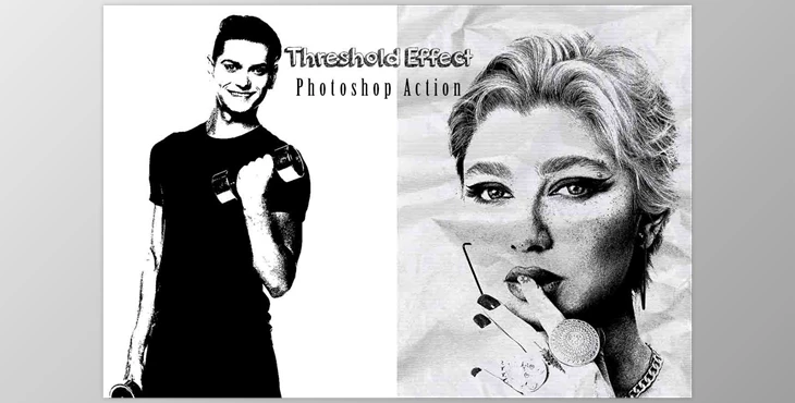 Download Threshold Effect Photoshop Action Creativemarket - 13454617