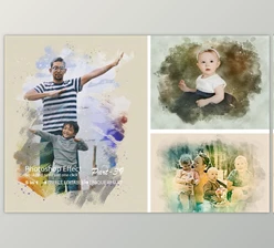Download Family Photo Effect Template CreativeMarket - 12171473