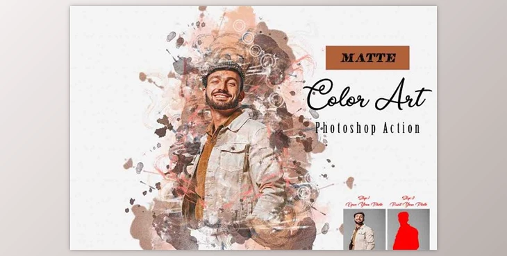 Download Matte Color Art Photoshop Action CreativeMarket - 13462930