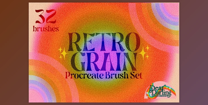 Download Retro Grain Procreate Brush Set CreativeMarket - 12726140