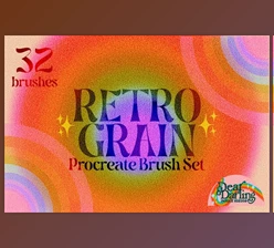 Download Retro Grain Procreate Brush Set CreativeMarket - 12726140