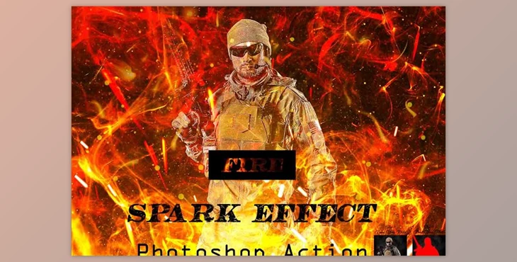 Download Fire Spark Effect Photoshop Action CreativeMarket - 13460070