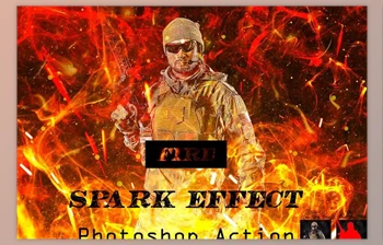 Download Fire Spark <span class='badge badge-warning'>Effect</span> Photoshop Action <span class='badge badge-warning'>CreativeMarket</span> - 13460070