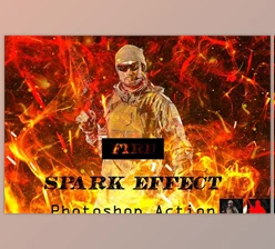 Download Fire Spark Effect Photoshop Action CreativeMarket - 13460070