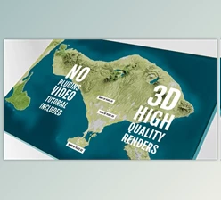 Download 3D Physical Map - Bali / Indonesia (Videohive 44354500) - AE Project