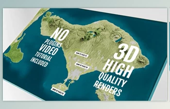 Download <span class='badge badge-warning'>3D</span> Physical Map - Bali / Indonesia (Videohive 44354500) - AE Project