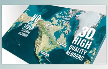 Download <span class='badge badge-warning'>3D</span> Physical Map – North America (Videohive 44525334) - AE Project